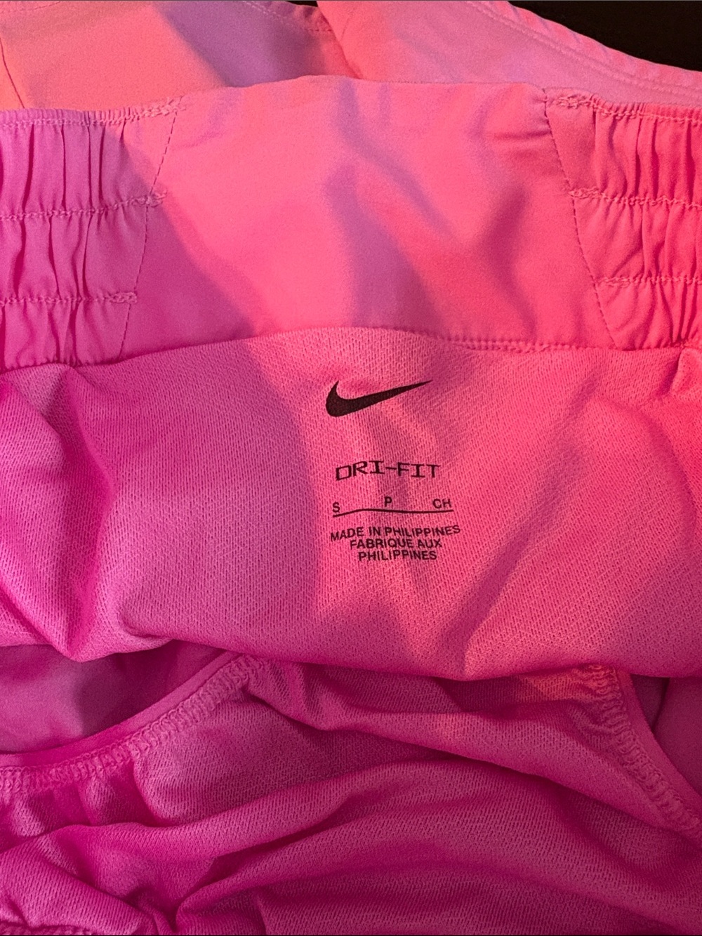 NIKE Women's Pink Athletic Running Shorts with Reflective Swoosh - Picture 14 of 16